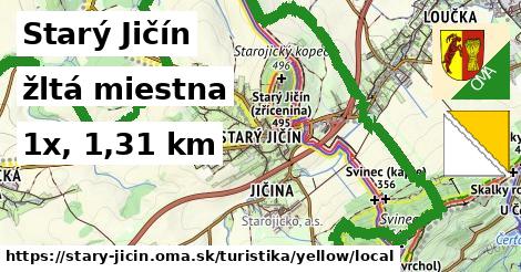 Starý Jičín Turistické trasy žltá miestna