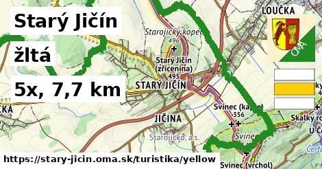 Starý Jičín Turistické trasy žltá 