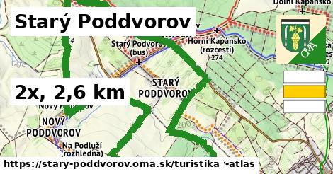 Starý Poddvorov Turistické trasy  