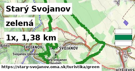 Starý Svojanov Turistické trasy zelená 