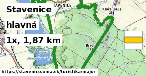 Stavenice Turistické trasy hlavná 