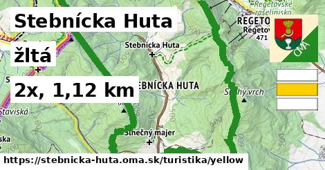 Stebnícka Huta Turistické trasy žltá 