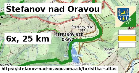 Štefanov nad Oravou Turistické trasy  