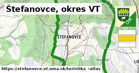 Štefanovce, okres VT Turistické trasy  