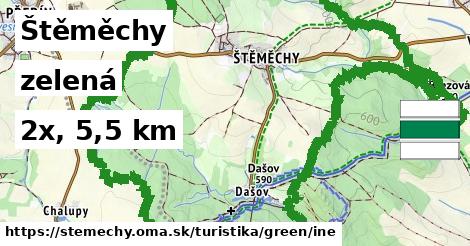 Štěměchy Turistické trasy zelená iná
