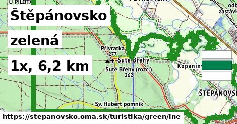 Štěpánovsko Turistické trasy zelená iná