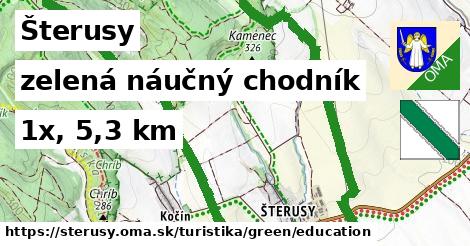Šterusy Turistické trasy zelená náučný chodník