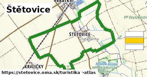 Štětovice Turistické trasy  