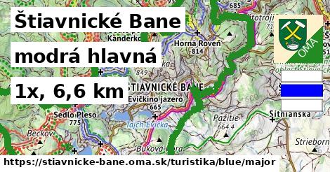 Štiavnické Bane Turistické trasy modrá hlavná