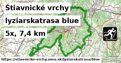 Štiavnické vrchy Lyžiarske trasy modrá 