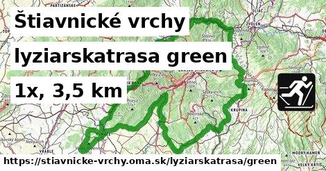 Štiavnické vrchy Lyžiarske trasy zelená 