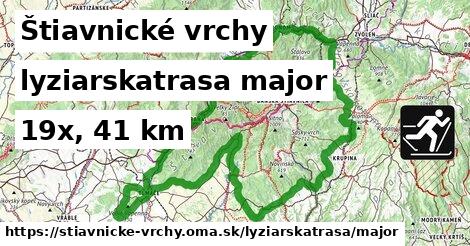 Štiavnické vrchy Lyžiarske trasy hlavná 