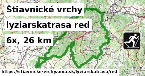 Štiavnické vrchy Lyžiarske trasy červená 