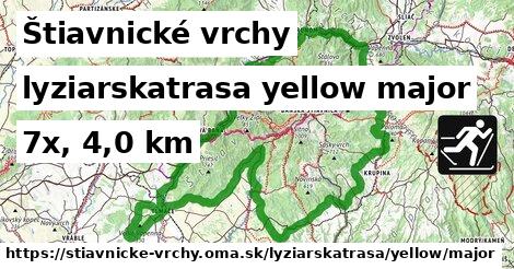 Štiavnické vrchy Lyžiarske trasy žltá hlavná