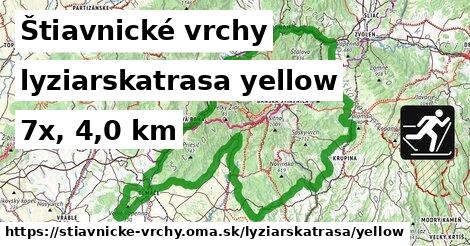 Štiavnické vrchy Lyžiarske trasy žltá 