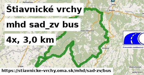 Štiavnické vrchy Doprava sad-zv bus