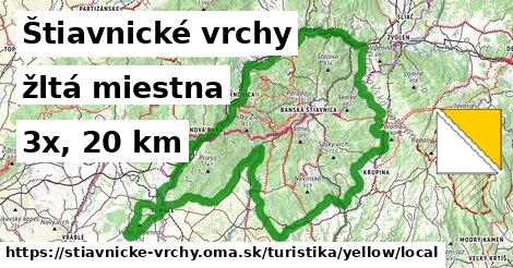 Štiavnické vrchy Turistické trasy žltá miestna