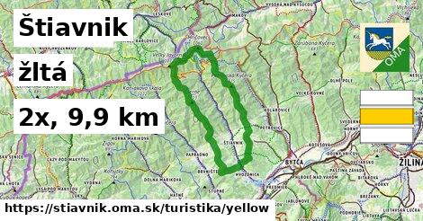 Štiavnik Turistické trasy žltá 