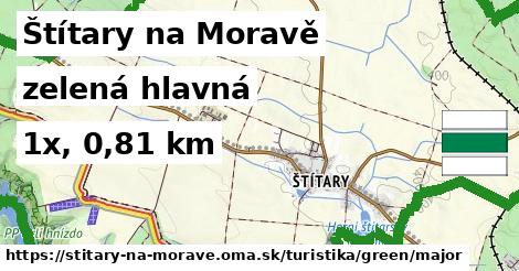 Štítary na Moravě Turistické trasy zelená hlavná
