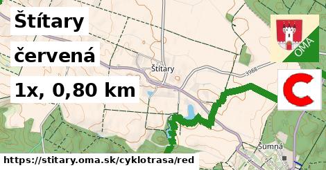 Štítary Cyklotrasy červená 