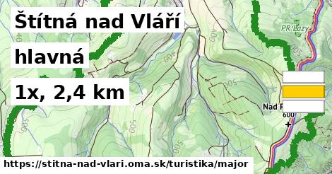 Štítná nad Vláří Turistické trasy hlavná 