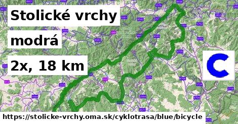 Stolické vrchy Cyklotrasy modrá bicycle