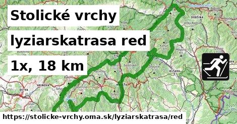 Stolické vrchy Lyžiarske trasy červená 