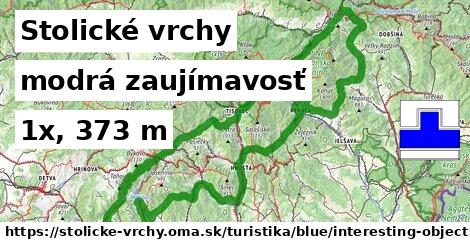 Stolické vrchy Turistické trasy modrá zaujímavosť