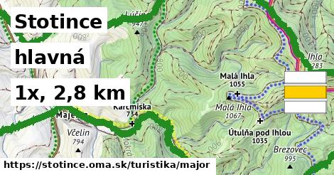 Stotince Turistické trasy hlavná 