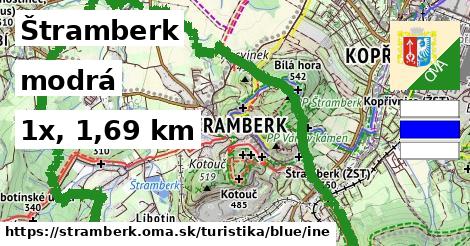 Štramberk Turistické trasy modrá iná