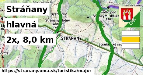 Stráňany Turistické trasy hlavná 