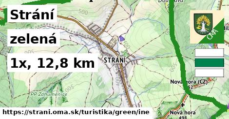 Strání Turistické trasy zelená iná