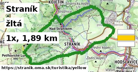 Straník Turistické trasy žltá 