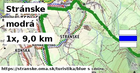 Stránske Turistické trasy modrá 