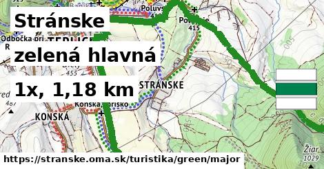 Stránske Turistické trasy zelená hlavná