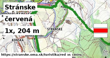 Stránske Turistické trasy červená 