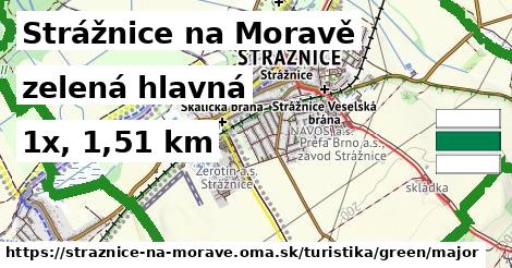 Strážnice na Moravě Turistické trasy zelená hlavná