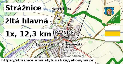 Strážnice Turistické trasy žltá hlavná