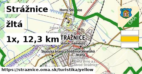 Strážnice Turistické trasy žltá 