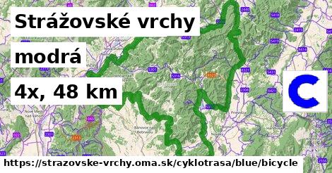 Strážovské vrchy Cyklotrasy modrá bicycle