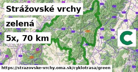 Strážovské vrchy Cyklotrasy zelená 