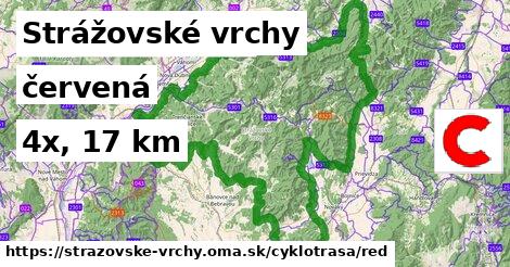 Strážovské vrchy Cyklotrasy červená 