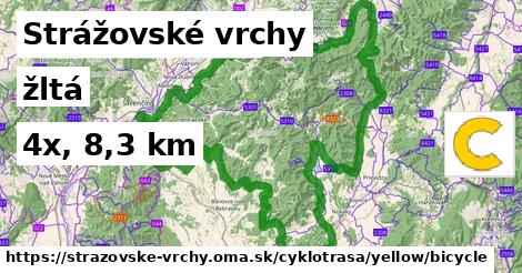 Strážovské vrchy Cyklotrasy žltá bicycle