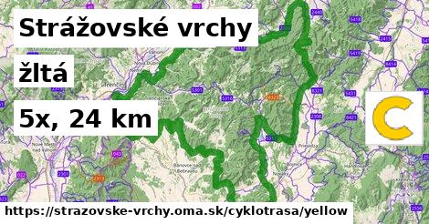 Strážovské vrchy Cyklotrasy žltá 