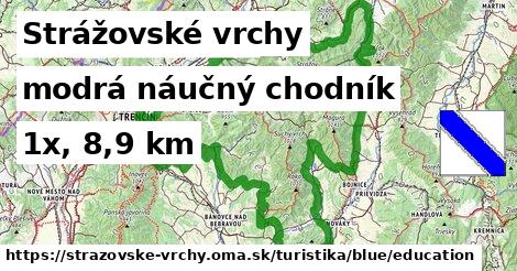 Strážovské vrchy Turistické trasy modrá náučný chodník