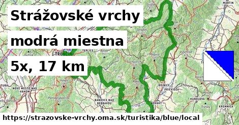 Strážovské vrchy Turistické trasy modrá miestna