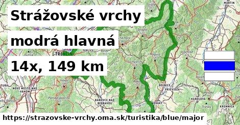 Strážovské vrchy Turistické trasy modrá hlavná