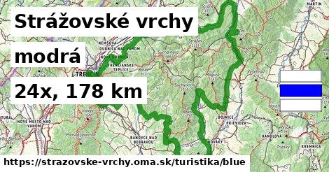 Strážovské vrchy Turistické trasy modrá 