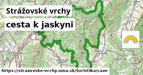 Strážovské vrchy Turistické trasy cesta k jaskyni 
