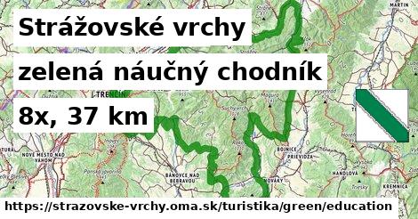 Strážovské vrchy Turistické trasy zelená náučný chodník